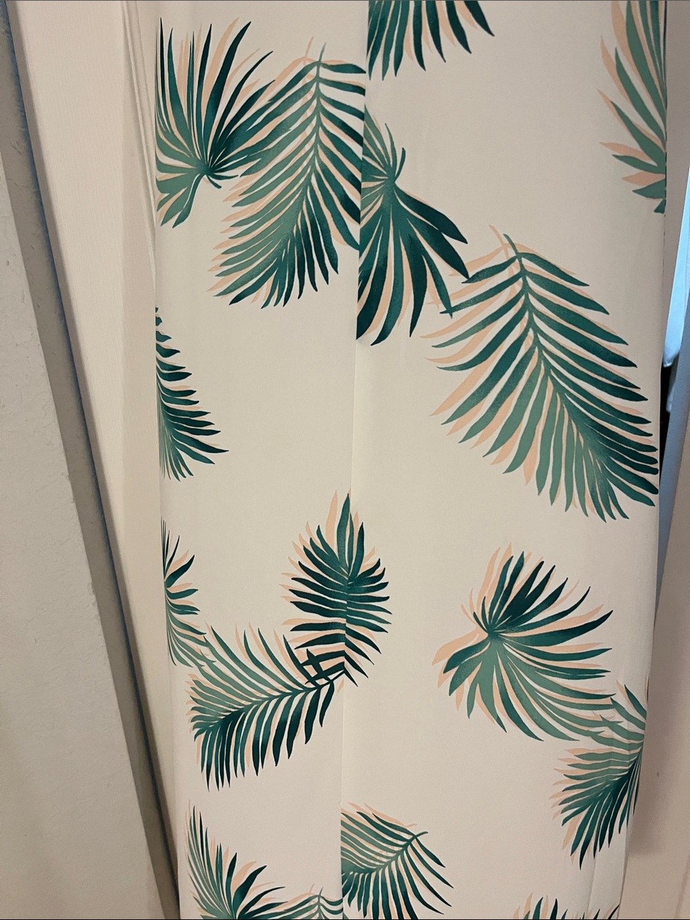 Forever 21 White Maxi Dress with Green Palm Print - Picture 7 of 16